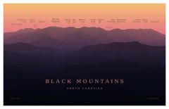 Black Mountains Peakscapes Elevation Panorama